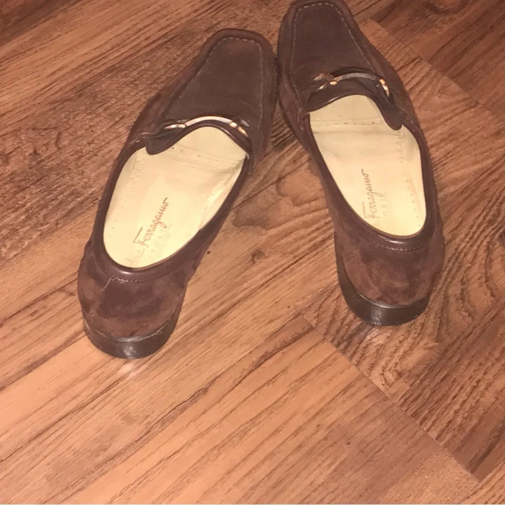 Salvatore Ferragamo Shoes Women’s Size 8.5 Women’s Brown Suede Loafers - Picture 6 of 12